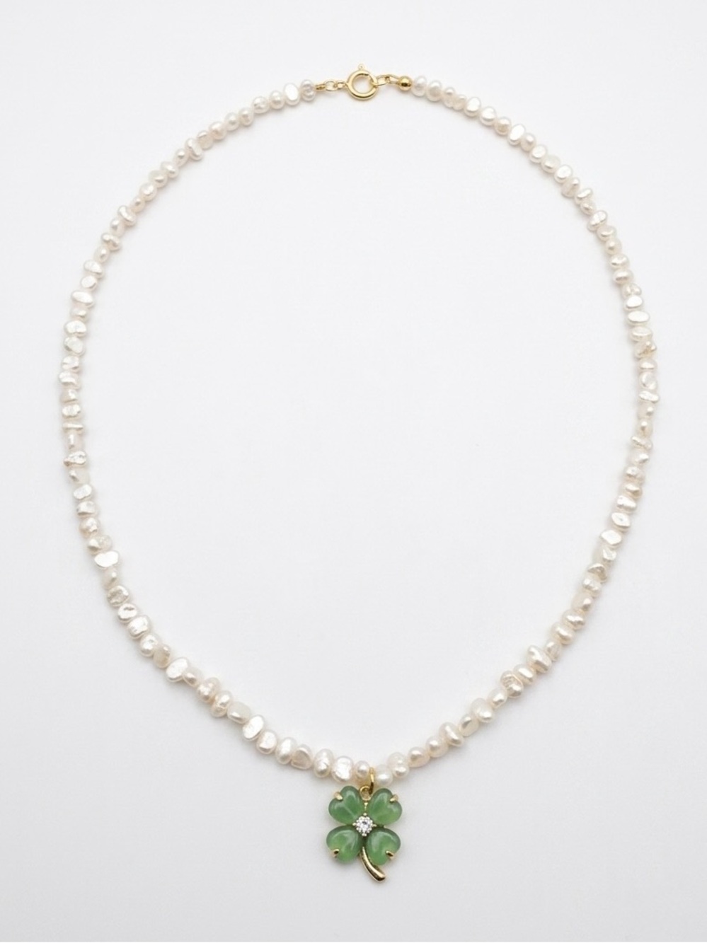 Pearl an Clover Necklace